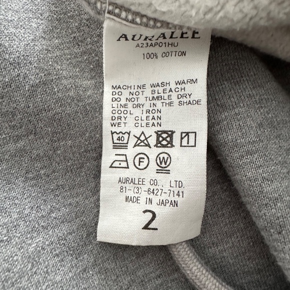 Auralee High Count Heavy Sweat Pullover - Picture 3 of 3